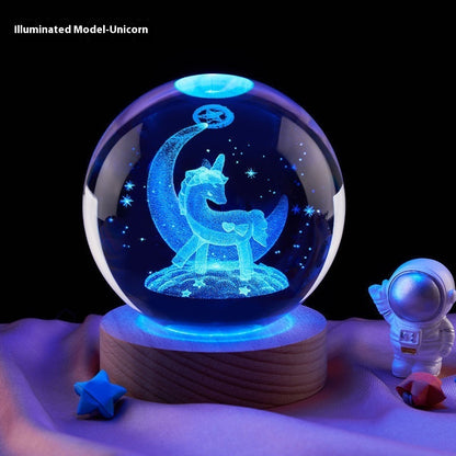 Creative Crystal Ball Night Lamp – Bedside & Home Decoration