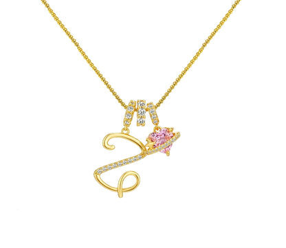 Copper Alphabet Necklace – Dopamine 26 English Letter Pendant, Personalized Jewelry