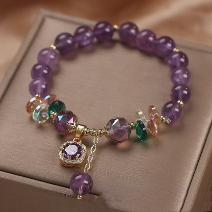 Natural Amethyst Bracelet – Trendy Celebrity-Inspired Design