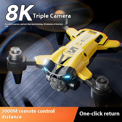 8K Dual Camera Drone with Optical Flow Positioning – Long Range UAV HD Aerial Photography Drone, App-Controlled Foldable Quadcopter for Adults & Beginners, Ideal for Indoor and Outdoor Flying