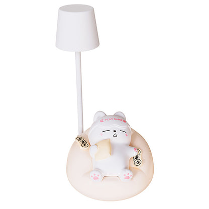 Rechargeable Cat Night Light – Cute Cartoon LED Table Lamp, USB Charging, Soft Glow for Bedroom & Holiday Gift